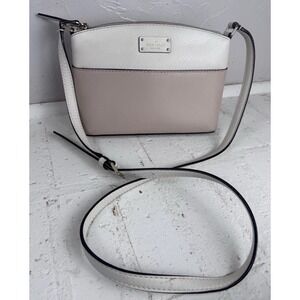 Kate Spade Grove Street Millie Pink‎ Cream White Leather Crossbody Satchel Purse